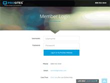 Tablet Screenshot of engine.prosites.com